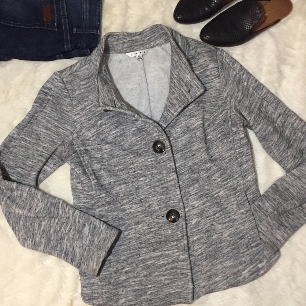 CAbi Hourglass Knit Jacket #596 Gray